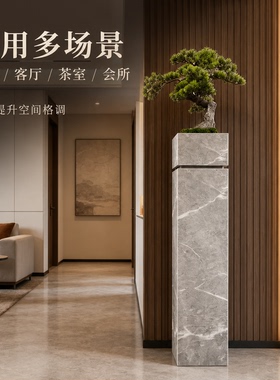 迎客松大理石样板间天然