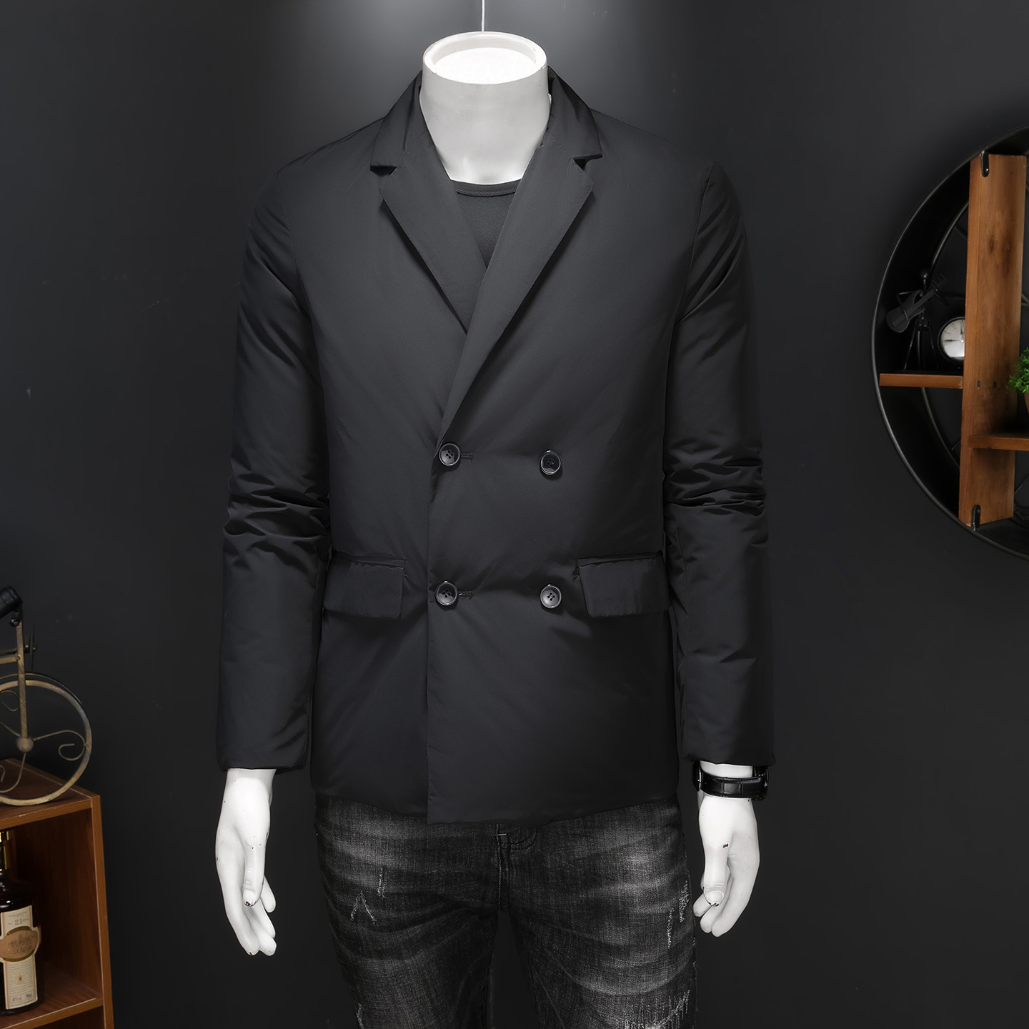 2025冬季新款标90白鸭绒羽绒服男士商务休闲外套6639P265，男装羽绒服，电商D260