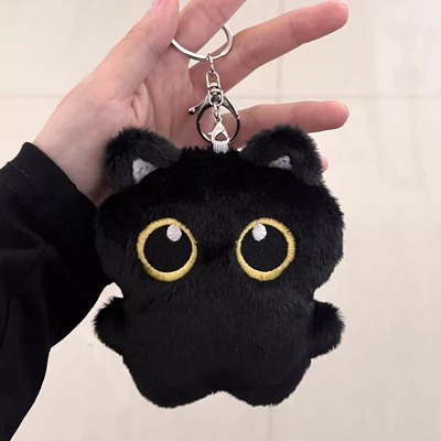 新品可爱小黑猫猫咪公仔