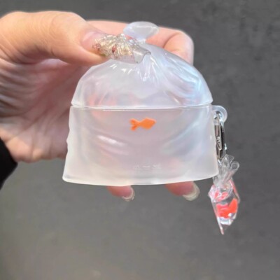 趣味白色透明垃圾袋金鱼挂件适用