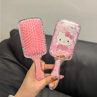 新款按摩家用气垫梳子方形摇摇乐卷发梳卡通可爱少女心大耳狗