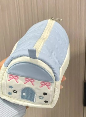 奶油小屋笔袋高颜值学生大容量笔袋高颜值ins风文具收纳袋铅笔盒