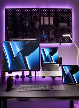 洞洞板灯条 桌面氛围灯七彩灯带rgb拾音氛围灯 智能控制氛围灯