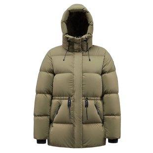 君羽800蓬95白鹅绒羽绒服女中长款加厚冬季保暖连帽女款鹅绒服198