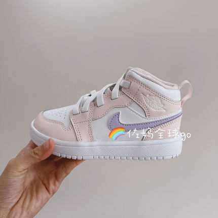 现货 国内采购 JORDAN 1童鞋 AJ1男女童魔术贴运动鞋中大童篮球鞋
