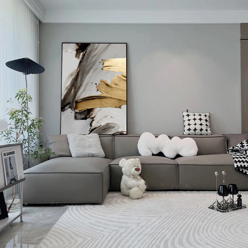 现代简约轻奢抽象侘寂风客厅沙发背景墙璧玄关卧室装饰挂画高级感