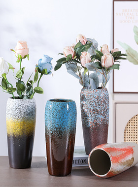 感窑变陶瓷花瓶欧美轻奢复古