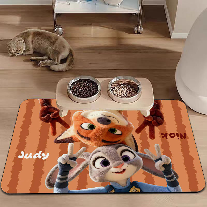 疯狂动物城卡通宠物餐垫软硅藻垫吸水防油防滑通用猫狗垫子餐具垫,宠物/宠物食品及用品,猫狗垫子,淘宝优惠券,粉丝福利购,淘宝优惠卷