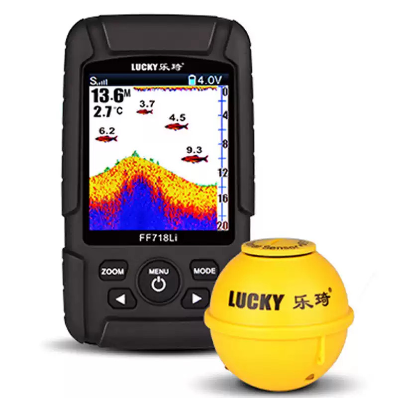 乐琦无线探鱼器可视高清钓鱼手机智能超声波声纳探测器黑坑夜钓