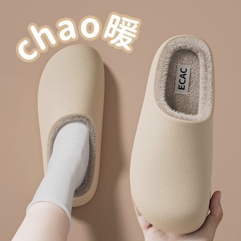 防水棉拖鞋女款冬季2025新款外穿防滑加绒保暖办公室家居包跟棉鞋