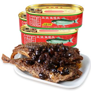 甘竹牌豆豉鱼罐头184克*3罐原味即食罗非鱼拌饭下酒菜罐头
