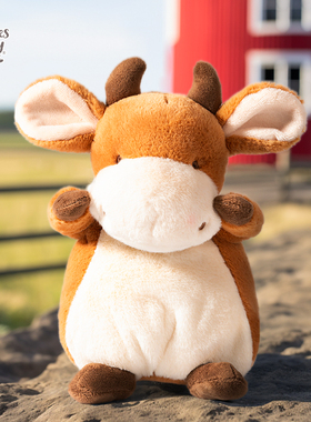 海湾兔Bunnies 站姿小牛毛绒玩具可爱公仔生日礼物儿童安抚抱玩偶