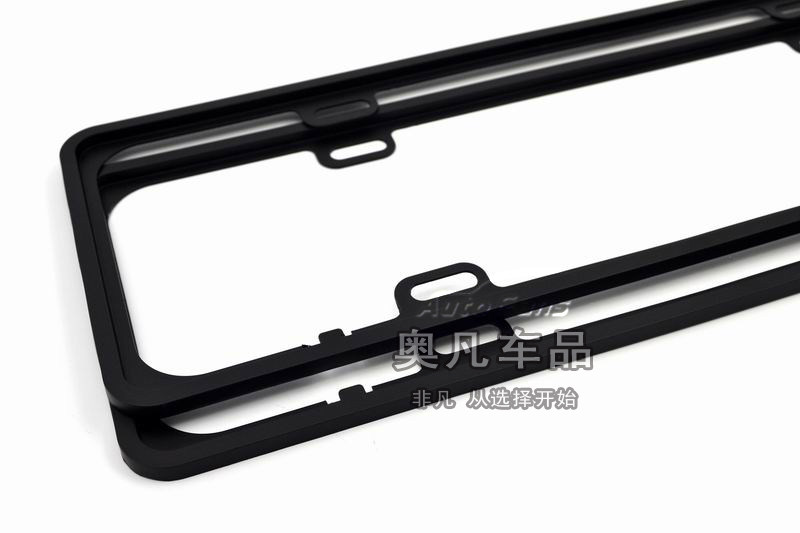 全部车型通用型新交规新国标黑色亚光合金窄边车牌架牌照托车牌架