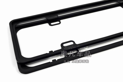全部车型通用型新交规新国标黑色亚光合金窄边车牌架牌照托车牌架