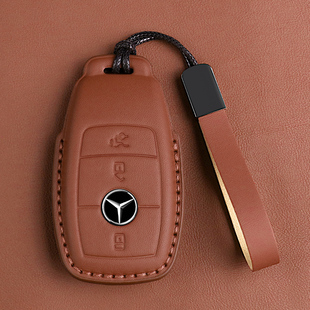 奔驰e300l钥匙套gle350车glb220男glc300真皮c260l c200扣a200l壳