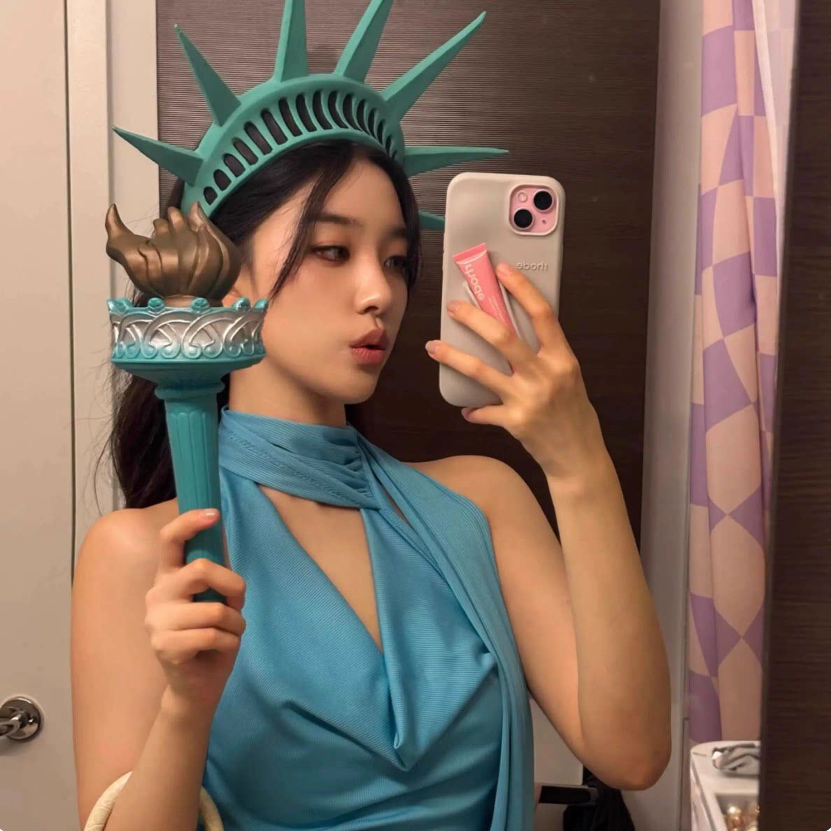 万圣节自由女神像火炬头箍美国独立日cos装扮配饰头饰