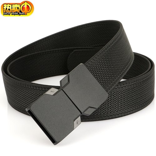 男士新款腰带弹力快拆对插扣战术皮带休闲帆布尼龙编织松紧裤腰带