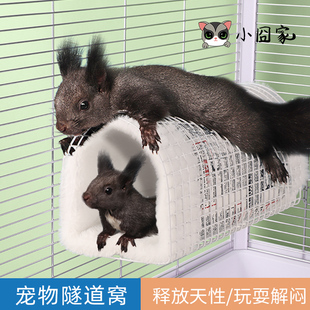 松鼠铁窝防啃咬蜜袋鼯用品花枝鼠荷兰猪睡窝鹦鹉鸟窝隧道铁艺平台