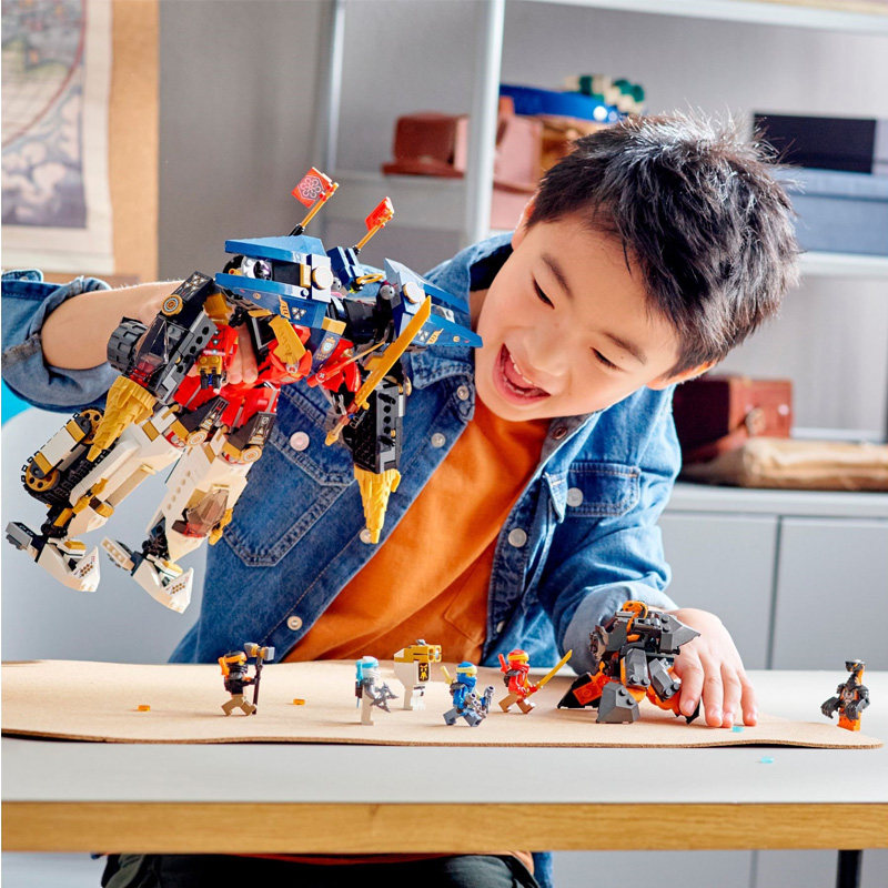 71765 NINJAGO 슈퍼 조합 메카 소년 어린이 장난감 선물 중국어 빌딩 블록 조립