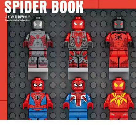 슈퍼 히어로 스파이더 맨 기념 수동 빌딩 블록 책 미니 피겨 소년 조립 어린이 장난감의 중국어 완전한 세트 1461