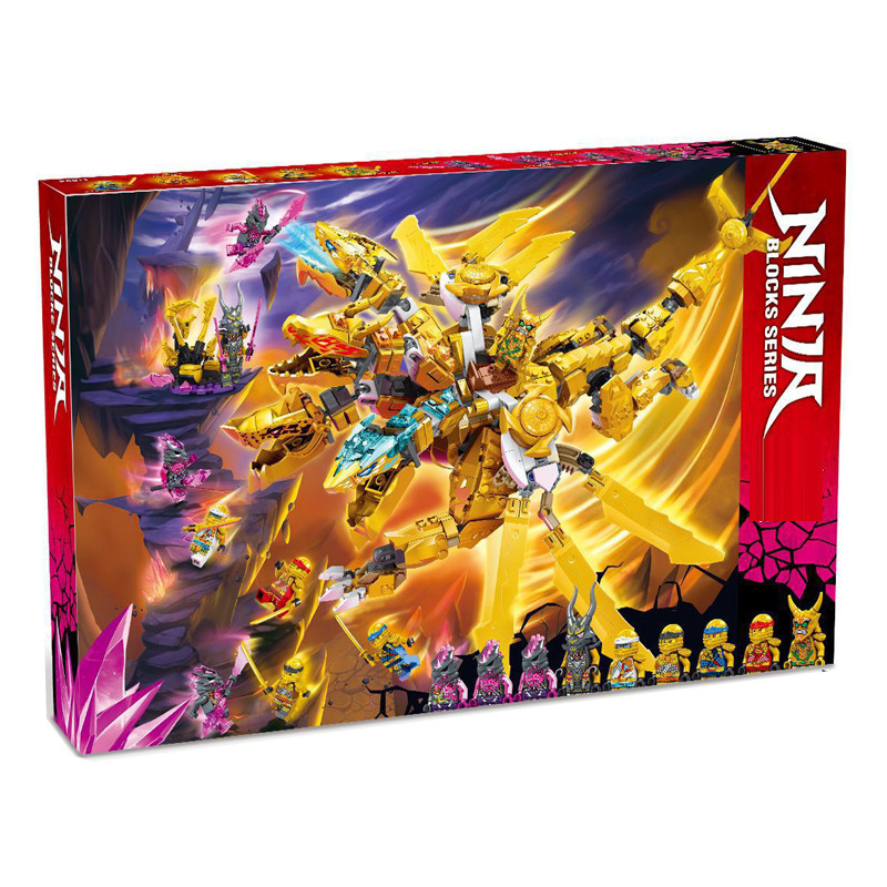 중국 빌딩 블록 16 시즌 닌자고 71774 로이드 골드 슈퍼 드래곤 소년 조립 장난감