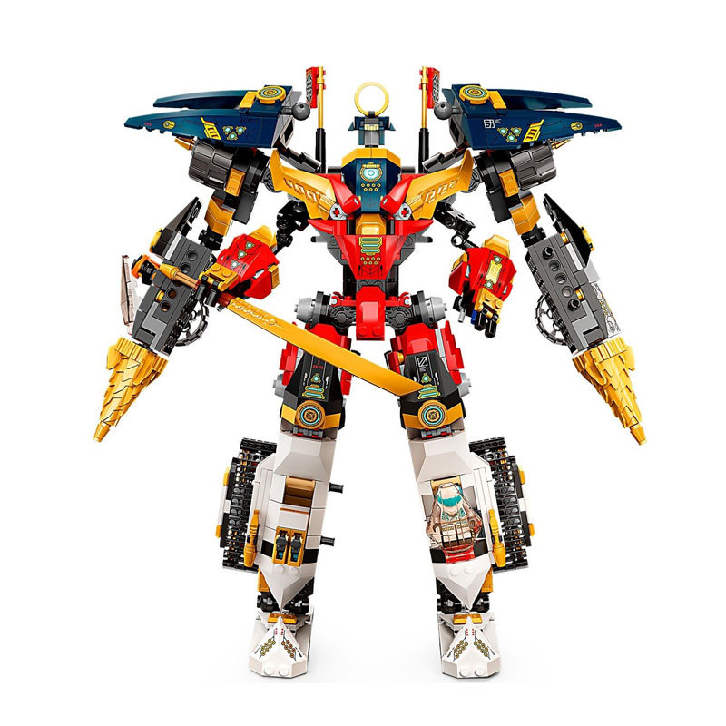 71765 NINJAGO 슈퍼 조합 메카 소년 어린이 장난감 선물 중국어 빌딩 블록 조립