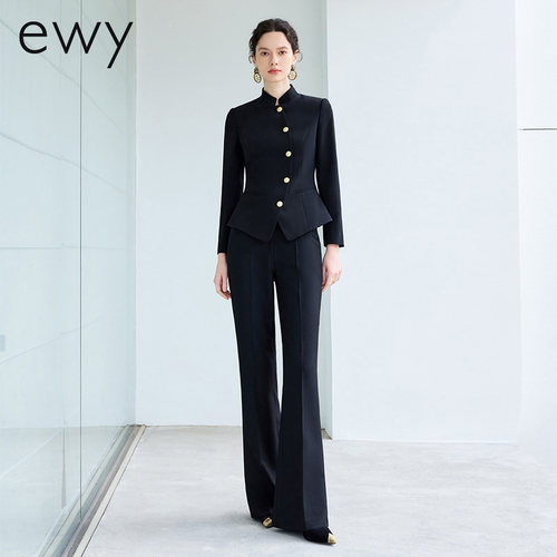 2025春季新款高端西装外套女气质名媛阔腿裤职业西装套装公务员
