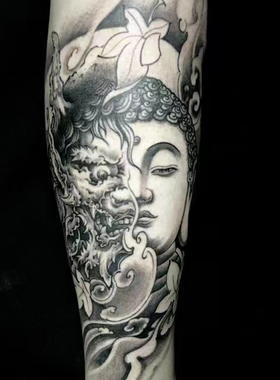 【2张一念之间】纹身贴草本贴般若防水持久男士花手臂逼真不反光