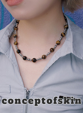 conceptofskin玛瑙串珠项链 夸张重量感高级感吊坠吸睛礼物