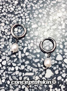 conceptofskin肌理概念 极简高街配饰百搭基础款｜珍珠耳环