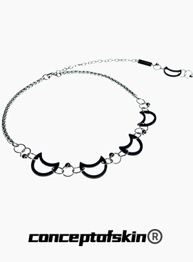 conceptofskin肌理概念 跳跃因子系列高街配饰小众设计｜半月项链