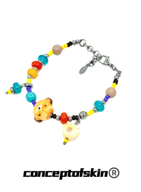 conceptofskin游乐园2025多巴胺彩色配饰 快乐小狗项链手链