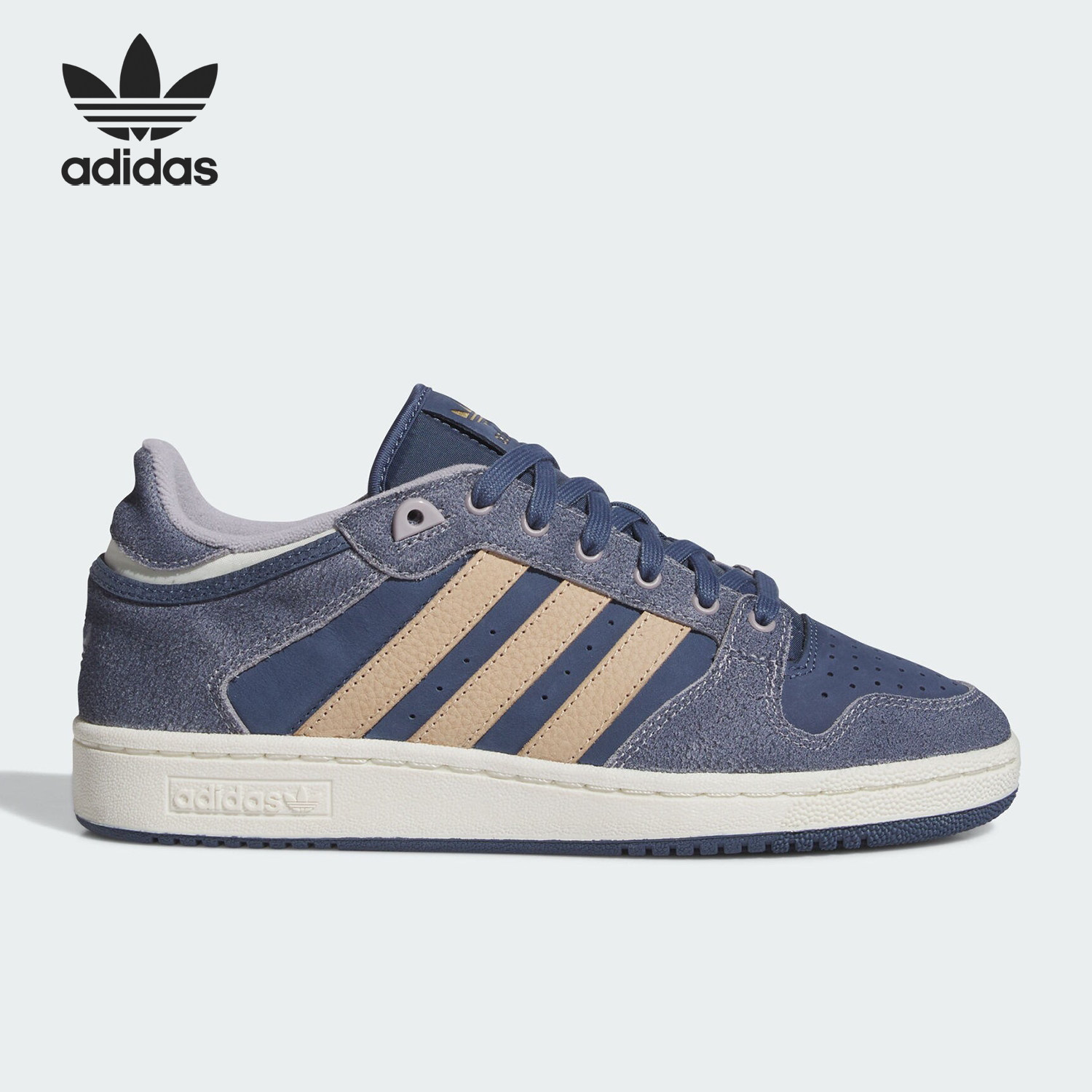 Adidas/阿迪达斯正品三叶草男女低帮翻毛皮运动板鞋IH3066