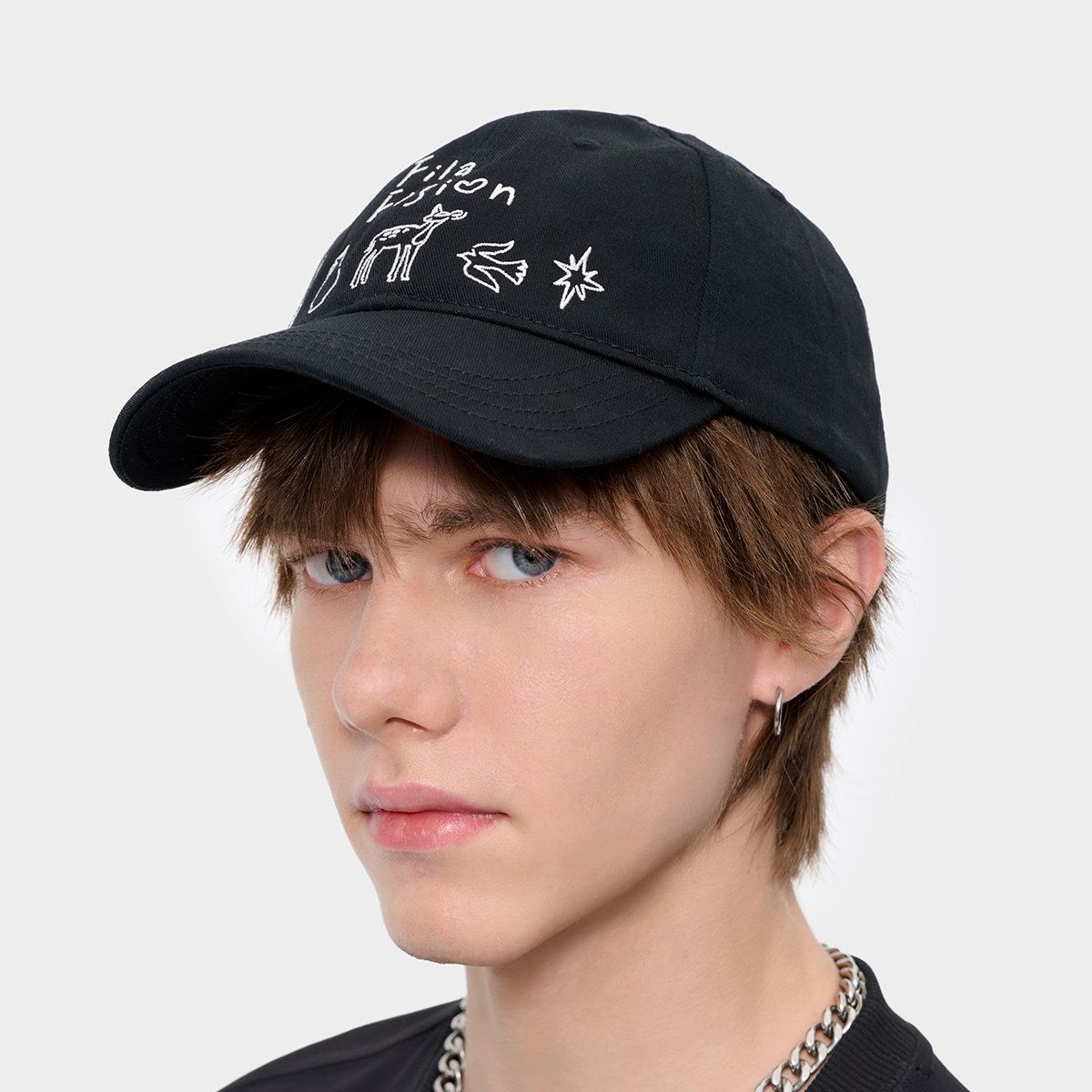 Fila/斐乐光合妙想联名系列男女同款潮流运动棒球帽T13U432205F