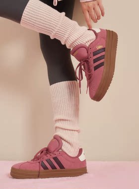 「T头鞋」VL COURT BOLD厚底增高休闲板鞋德训鞋女adidas阿迪达斯