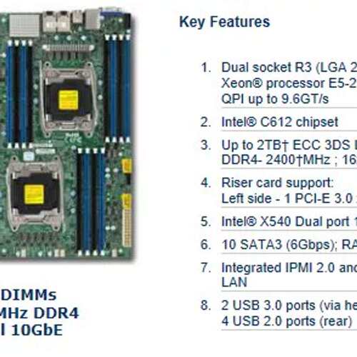 Supermicro X10DRW-ET服务器主板 C612议价