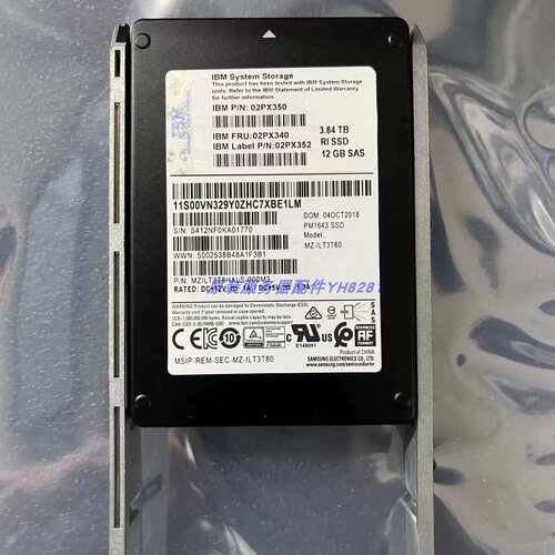 02PX350 02PX340 02PX352 3.84TB SSD SAS V7000E 固态 硬盘议价