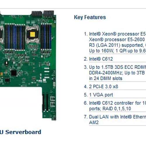 SuperMicro X10DGO 主板 服务器 C612 双路议价