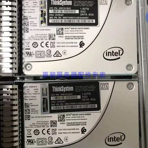 4XB7A13622 01PE327 1.92TB SSD SATA S4510 固态硬盘 SR650议价