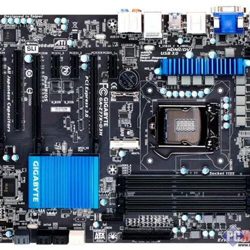 没上过机 Z77X-D3H 1155 主板 大板 Z77 上3770k 超议价