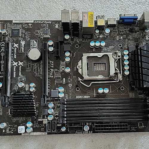 华擎Z77 Pro3 DDR3内存 1155接口Z77全固态集成板带USB3.0 HDMI口