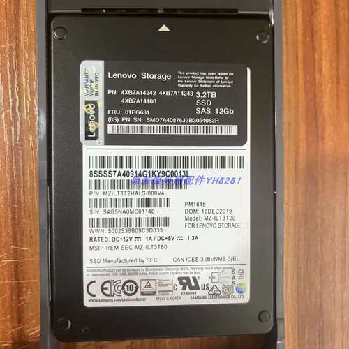 4XB7A14242 01PG631 3.2T SSD SAS 4XB7A14108 存储固态硬盘议价