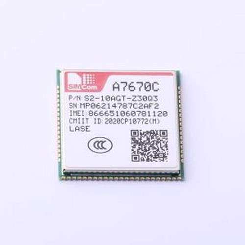 A7670C-LASE 2G/3G/4G/5G模块 SIMCom LTE Cat 1 模块 SMD,24x24m