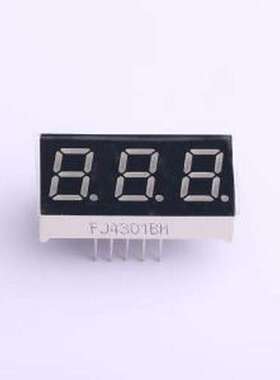 FJ4301BH 纯红 LED数码管 3位0.4英寸红色数码管 共阳极 插件