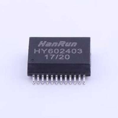 HY602403 网口变压器 HY602403 SMD-24P,18.3x12.2mm
