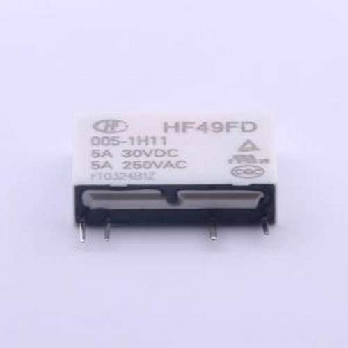 HF49FD/005-1H11 功率继电器 白色 SIP,5x20mm