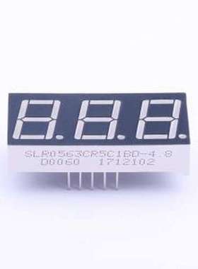 SLR0563CR5C1BD-4.8 LED数码管 3位0.56英寸红色数码管 共阴极 插
