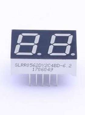 SLRR0562DY2C4BD-6.2 LED数码管 2位0.56英寸黄色数码管 共阴极