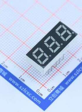 FJ2381BH LED数码管 3位0.28英寸红色数码管 共阳极 插件