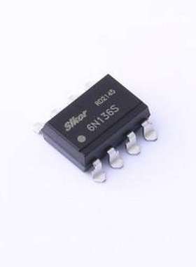 6N136S 逻辑输出光耦 DC输入 1通道 隔离电压(rms):5000V SOP-8-2